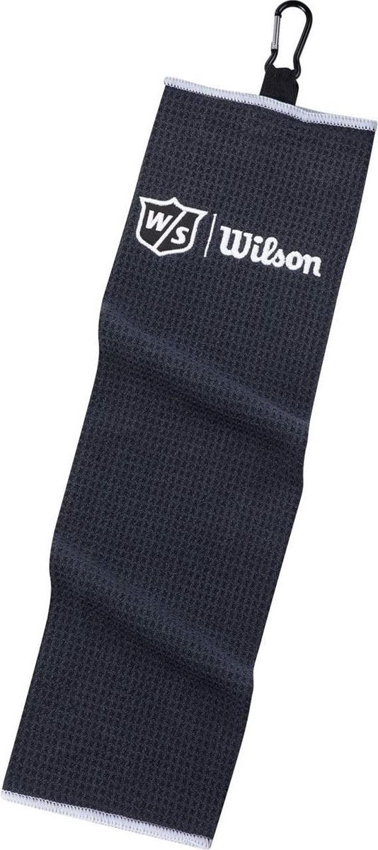 Wilson staff tri-fold golfhanddoek - zwart