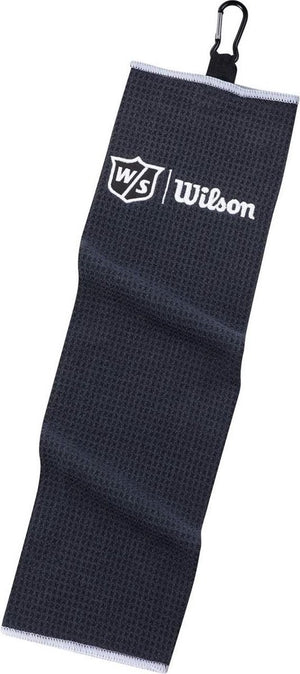 Wilson staff tri-fold golfhanddoek - zwart