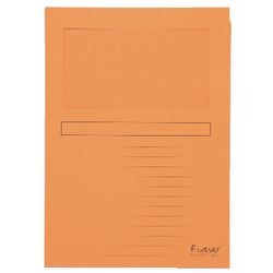 L-hoesjes 50104e papier 31x22cm oranje venster beschrijfbaar