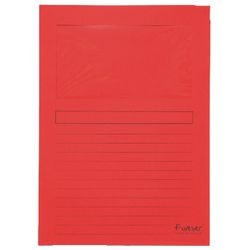 Exacompta l-hoesjes 50105e papier 31x22cm rood venster beschrijfbaar