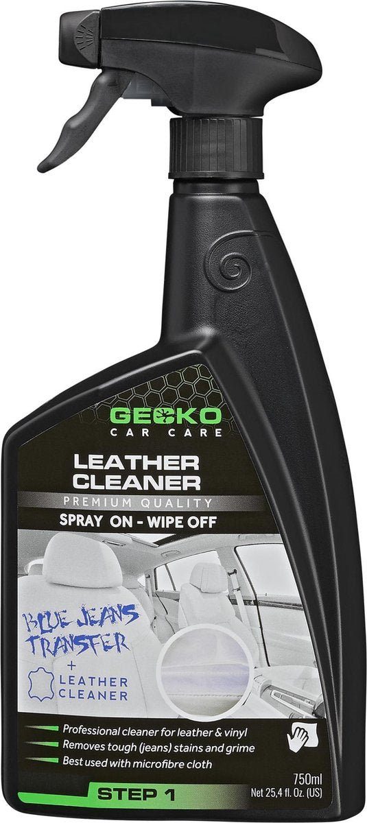 Gecko car care gecko leer en jeans vlekkenreiniger 750 ml