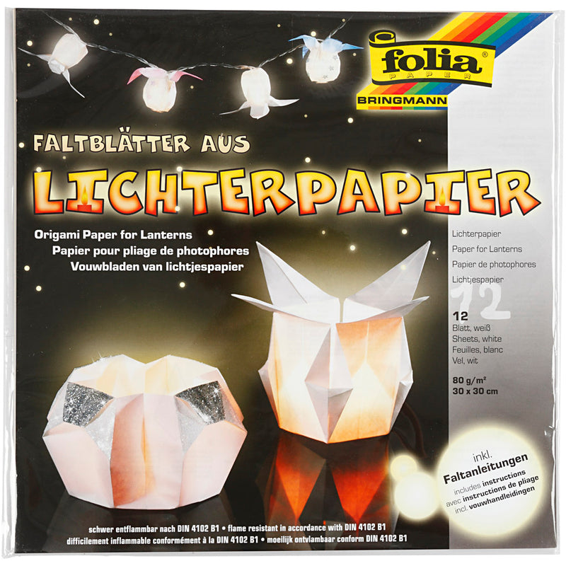 Load image into Gallery viewer, Creativ company https: www.cchobby.nl lantaarnpapier-vel-30x30-cm-80-gr-wit-12-vel-1-doos
