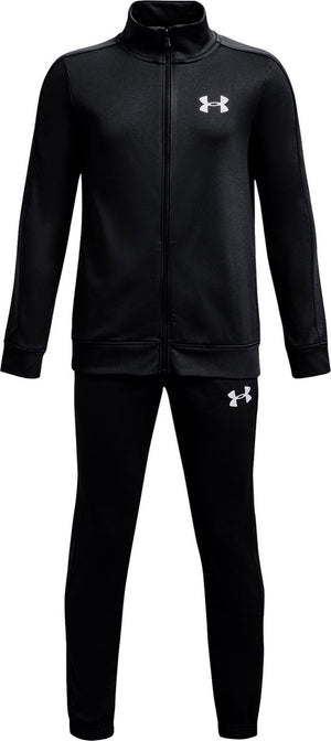 Under armour ua rival knit track suit-blk jongens trainingspak - zwart - wit 140