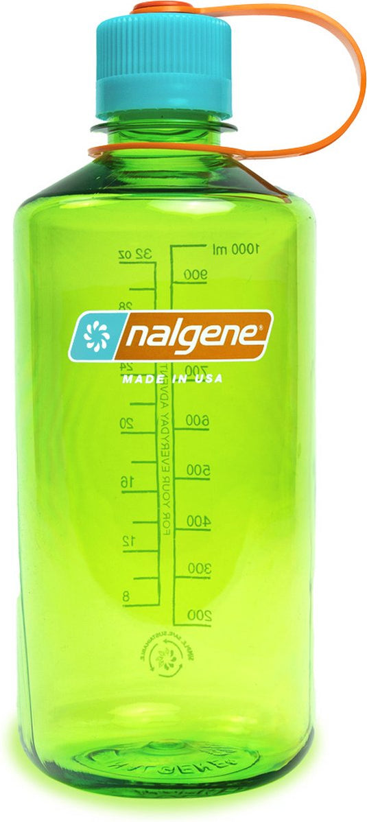 Nalgene - narrow mouth bottle - drinkfles - waterfles - lekvrij - 1000ml - bpa free - sustain - pear sustain