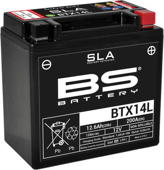 Bs-battery batterij btx14l battery btx14l bs sla