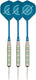 Faver dartpijlenset compleet - reserve shafts - nikkel silver - metalic - blauw - 19 gram