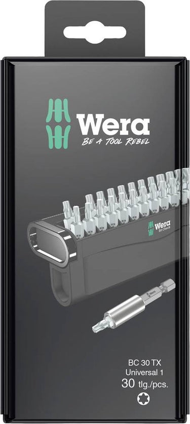 Wera bit-check 30 tx universal 1 sb 05057900001 bitset 30-delig torx