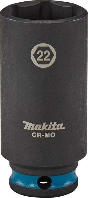 Makita krachtdop impact black, 3 8 22mm lang - e-16396