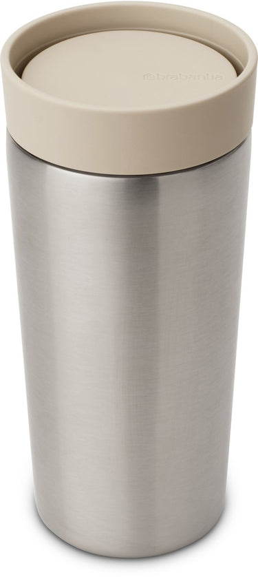 Brabantia make take thermosbeker - koffiebeker to go - 360 ml - soft beige