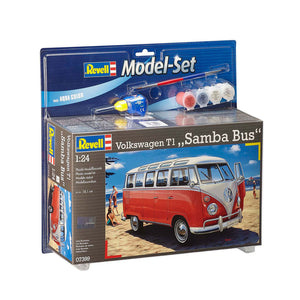 Revell model set vw t1 samba bus 173dlg. - incl. basiskleuren verf