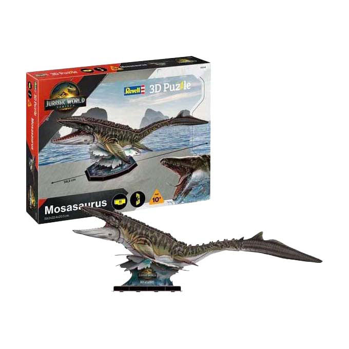 Load image into Gallery viewer, Revell 3d puzzel bouwpakket jurassic world - mosasaurus - 83dlg.
