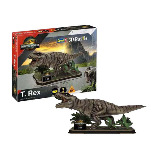 Revell 3d puzzel bouwpakket jurassic world - t. rex - 45dlg.