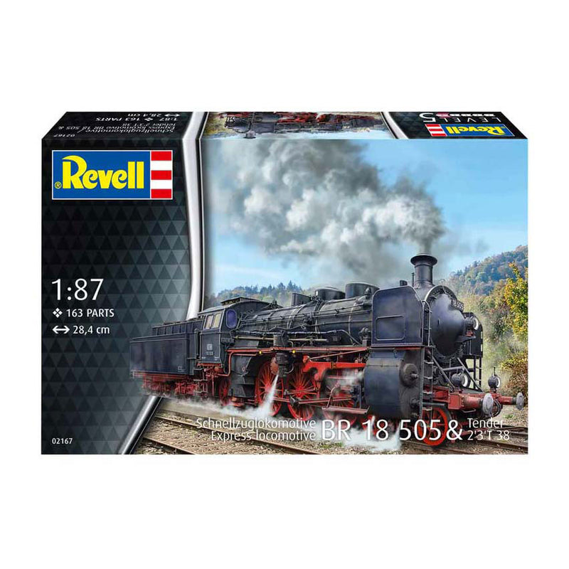 Load image into Gallery viewer, Revell modelbouwpakket militaire voertuigen - 02167 baureihe 18 505 - tender 2'3' t 38 - stoomlocomotief plastic - 1:87 - modelbouw
