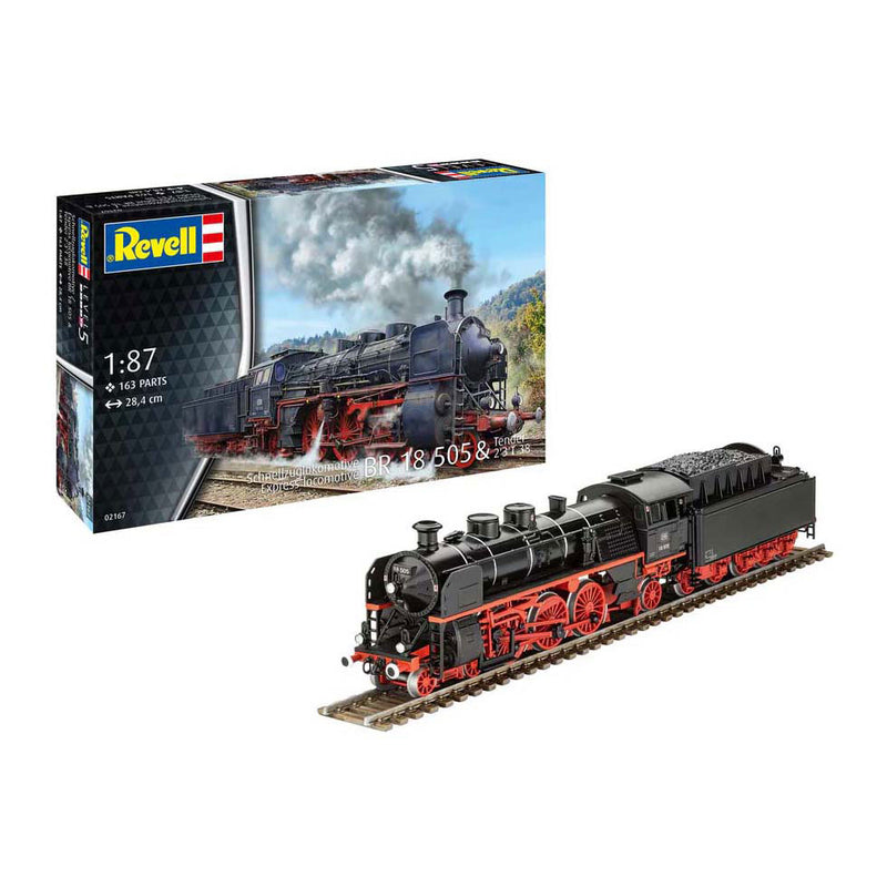 Load image into Gallery viewer, Revell modelbouwpakket militaire voertuigen - 02167 baureihe 18 505 - tender 2'3' t 38 - stoomlocomotief plastic - 1:87 - modelbouw
