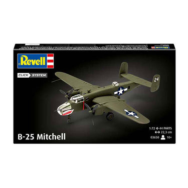 Revell modelbouwpakket militaire voertuigen - 03650 b-25 mitchell easy-click-system plastic - 1:72 - modelbouw