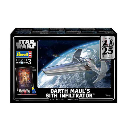 Revell modelbouwpakket star wars - darth mauls sith infiltrator 1:120 - 35dlg.