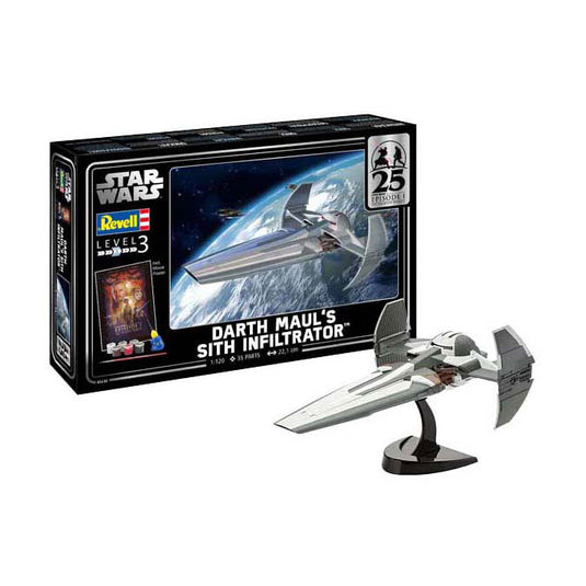 Revell modelbouwpakket star wars - darth mauls sith infiltrator 1:120 - 35dlg.