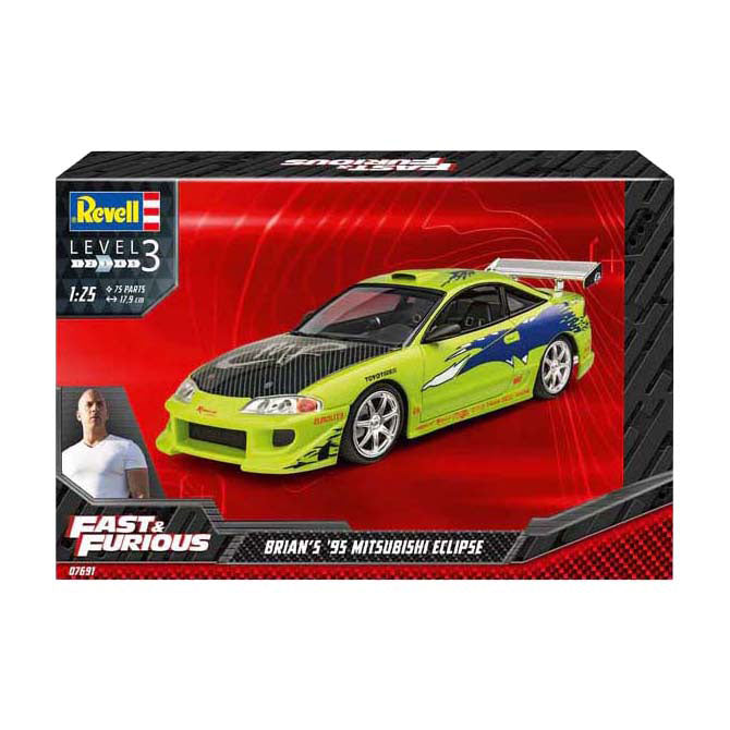 Load image into Gallery viewer, Revell modelbouwpakket fast furious - brian's 1995 mitsubishi eclipse 1:25 - 75dlg.

