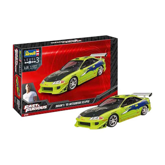 Load image into Gallery viewer, Revell modelbouwpakket fast furious - brian's 1995 mitsubishi eclipse 1:25 - 75dlg.
