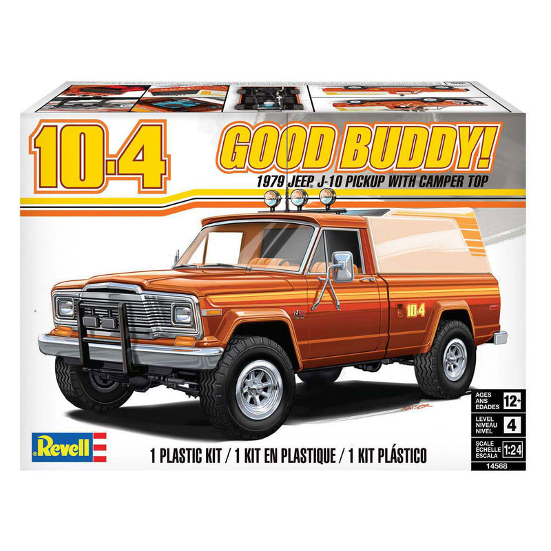 Load image into Gallery viewer, Revell modelbouwpakket - 1979 jeep j-10 pickup with camper top 1:24 -
