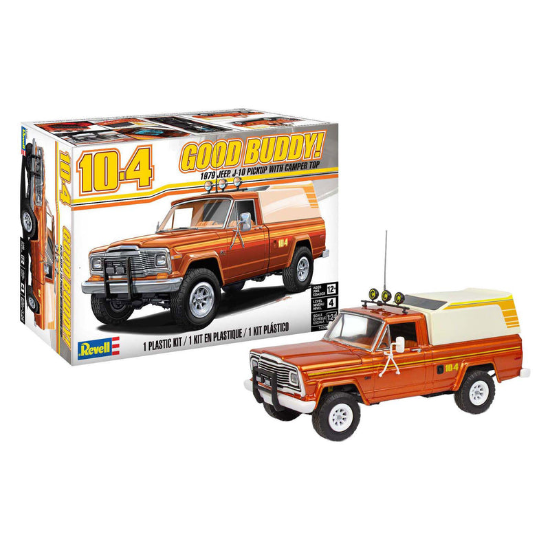Load image into Gallery viewer, Revell modelbouwpakket - 1979 jeep j-10 pickup with camper top 1:24 -
