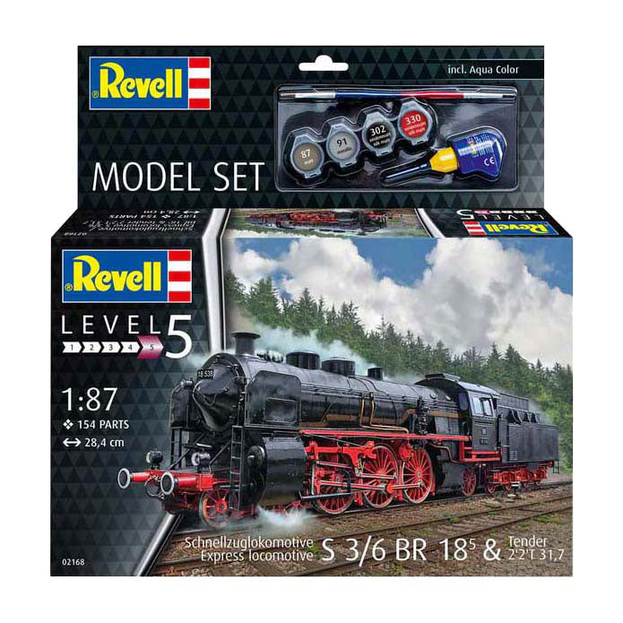 Load image into Gallery viewer, Revell modelbouwpakket - schnellzuglokomotive s3 6 br18 mit tende 1:87 - 154dlg.
