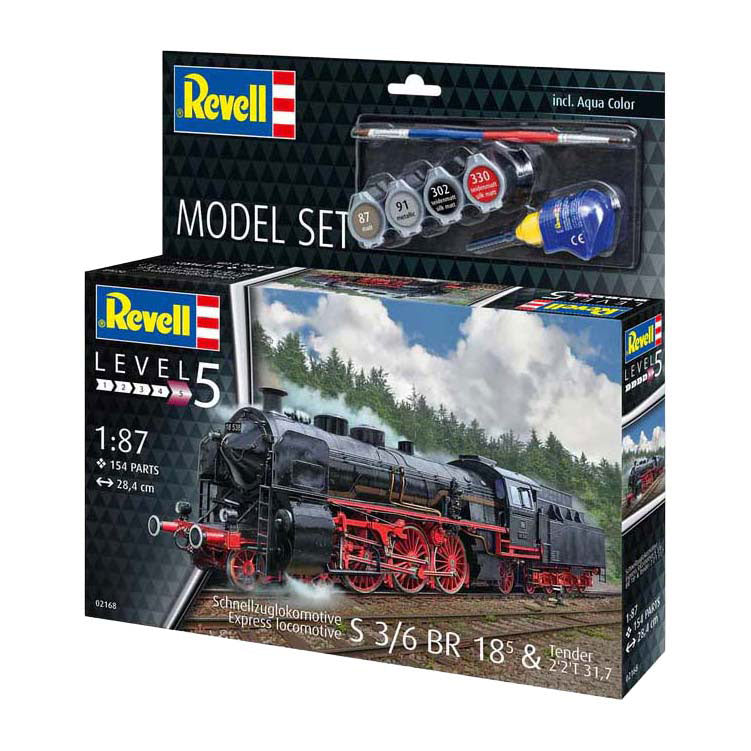 Load image into Gallery viewer, Revell modelbouwpakket - schnellzuglokomotive s3 6 br18 mit tende 1:87 - 154dlg.
