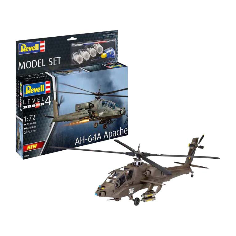 Load image into Gallery viewer, Revell modelbouwpakket - ah-64a apache 1:72 - 71dlg. - incl. basiskleuren verf
