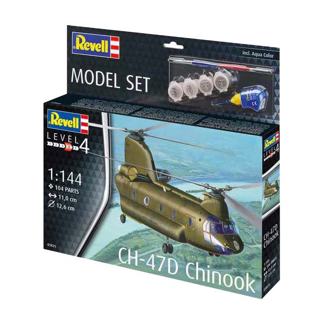 Load image into Gallery viewer, Revell modelbouwpakket - ch-47d chinook 1:144 - 104dlg. - incl. basiskleuren verf
