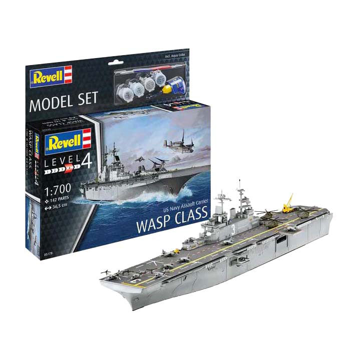 Load image into Gallery viewer, Revell modelbouwpakket - us navy assault carrier wasp class 1:700 - 142dlg.
