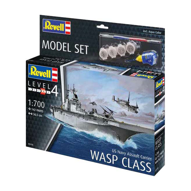 Load image into Gallery viewer, Revell modelbouwpakket - us navy assault carrier wasp class 1:700 - 142dlg.
