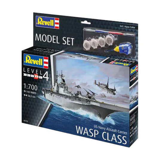 Revell modelbouwpakket - us navy assault carrier wasp class 1:700 - 142dlg.