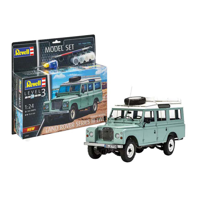 Load image into Gallery viewer, Revell modelbouwpakket - land rover series iii lwb (s. wagon) 1:24 - 184dlg. - incl. basiskleuren verf
