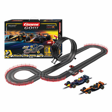 Carrera go!!! racebaan super formula - m. verstappen, no.1 vs. l. norris, no.4