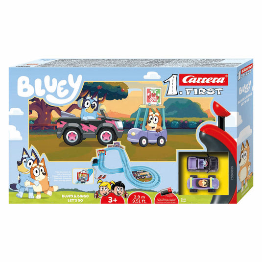 Carrera first racebaan - bluey vs. bingo let's go 2,9m