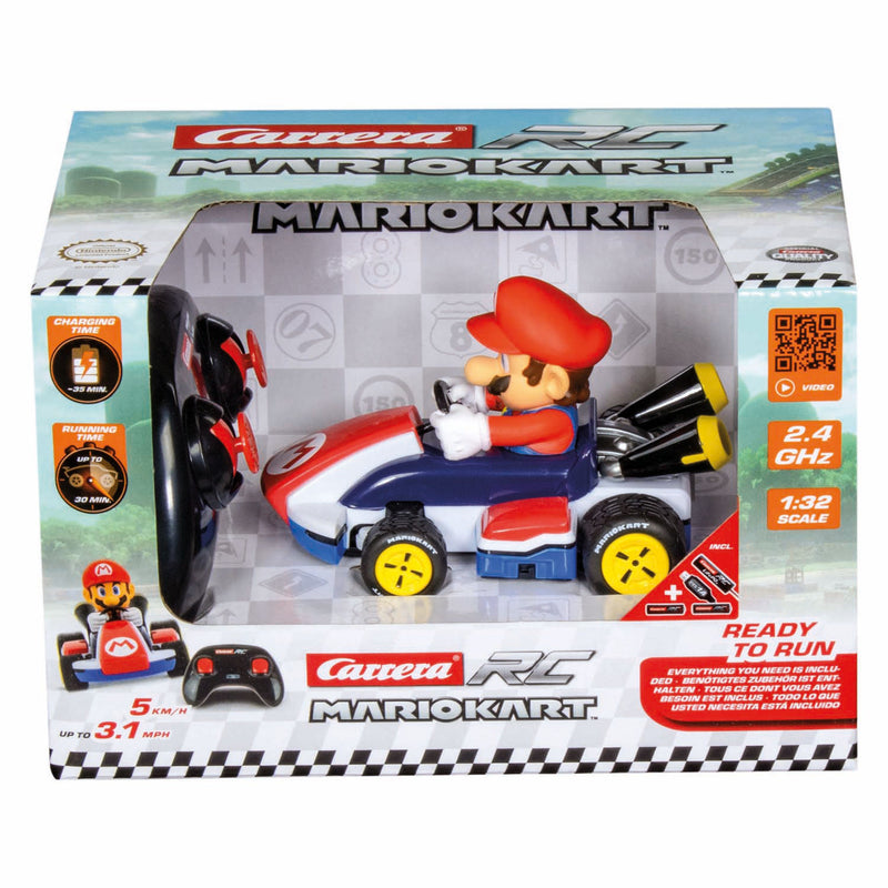 Load image into Gallery viewer, Carrera rc 2,4ghz mario kart race kart 1:32 - mario
