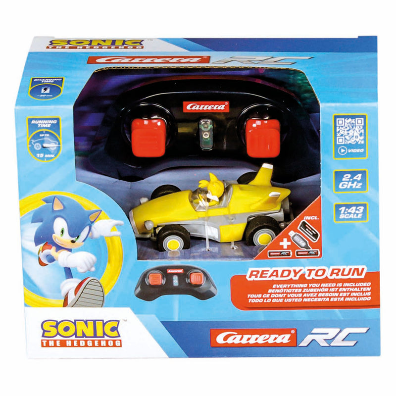 Load image into Gallery viewer, Carrera team sonic racing mini rc - tails 1:43

