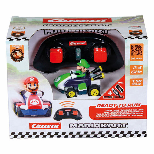 Carrera mini rc 2,4ghz mario kart luigi - 1:50