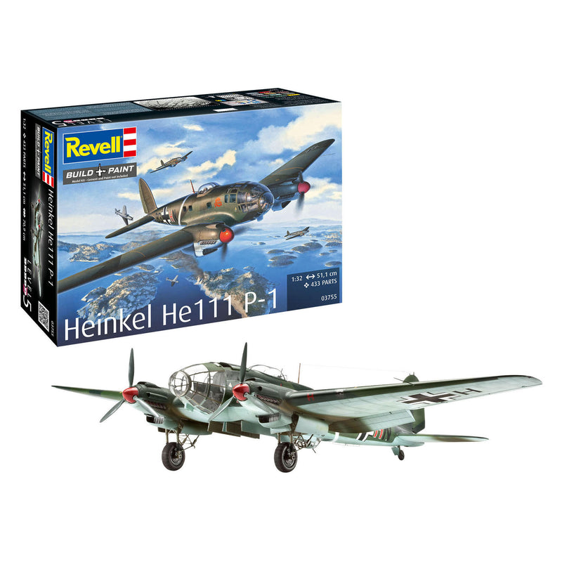 Load image into Gallery viewer, Revell modelbouwpakket heinkel he 111p-1 1:32 - 433dlg.
