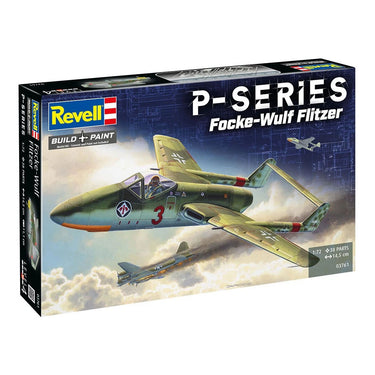 Revell modelbouwpakket vliegtuigen - 03761 focke-wulf tl jäger flitzer wwii - p-series - duits straaljager plastic - 1:72 - modelbouw