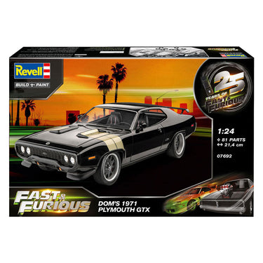 Revell modelbouwpakket fast furious - dominic's 1971 plymouth gtx 1:24 - 81dlg.