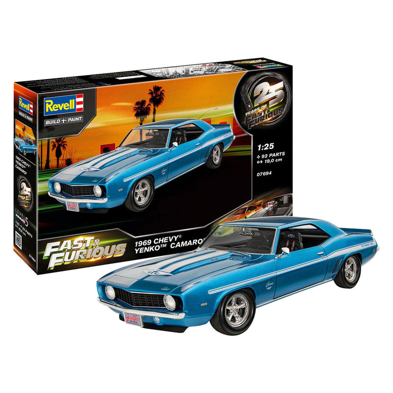 Load image into Gallery viewer, Revell modelbouwpakket fast furious 1969 chevy camaro yenko 1:25 - 92dlg.
