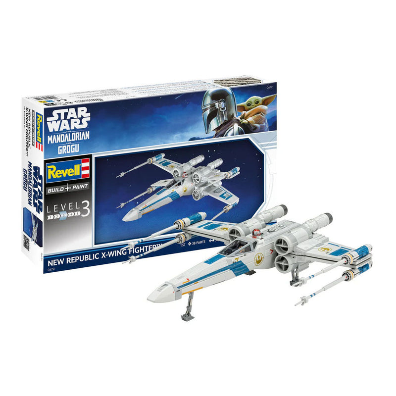 Load image into Gallery viewer, Revell modelbouwpakket the mandalorian and grogu new republic x-wing fighter 1:57 - 38dlg.
