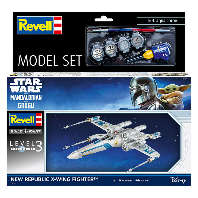 Load image into Gallery viewer, Revell modelbouwpakket the mandalorian and grogu new republic x-wing fighter 1:57 - 38dlg.
