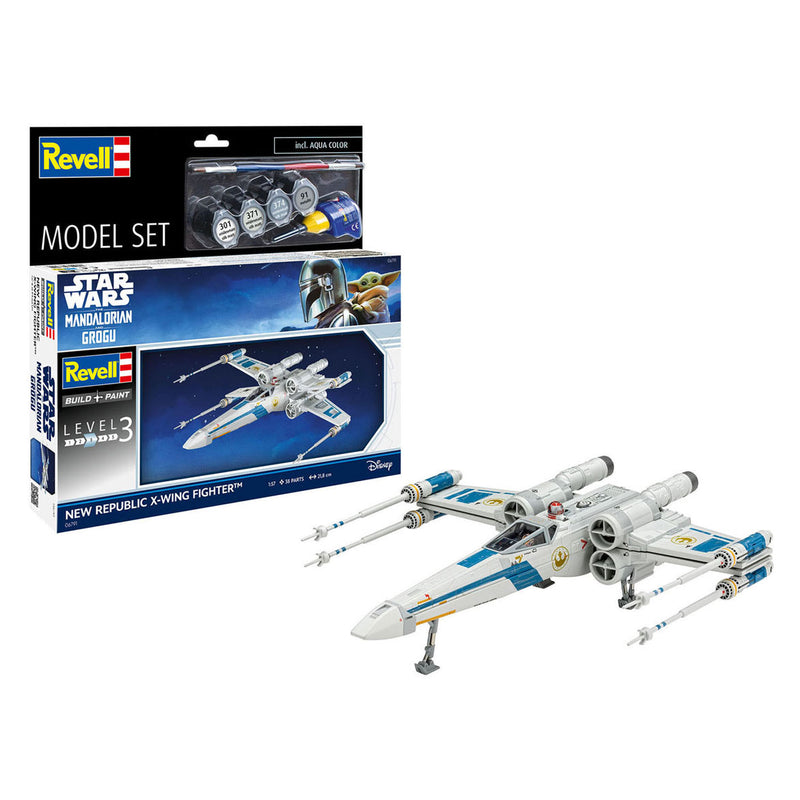 Load image into Gallery viewer, Revell modelbouwpakket the mandalorian and grogu new republic x-wing fighter 1:57 - 38dlg.

