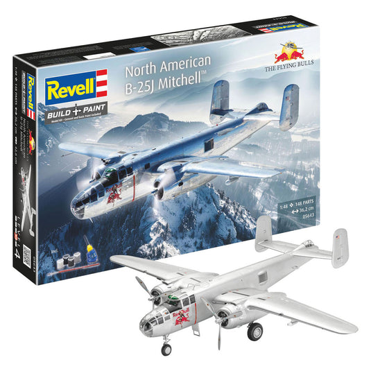 Revell modelbouwpakket gift set b-25j mitchell: flying bulls 1:48 - 148dlg.