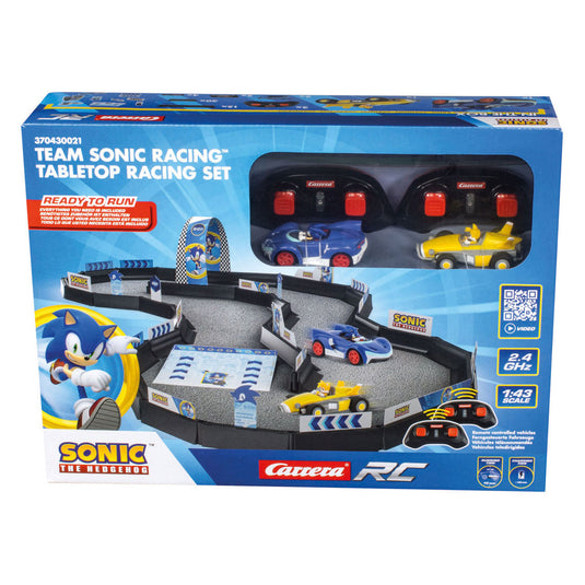 Carrera rc 2,4ghz racebaan team sonic racing tabletop racing set - 1:43