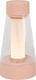 Lucide lorali - oplaadbare tafellamp binnen buiten - accu batterij - ø 7,7 cm - led dimbaar - 1x1,2w 2600k 3000k - ip44 - roze