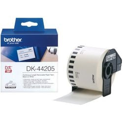 Lettertape dk44205 brother 64mmx30,48mtr zelfkevend wit