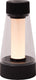 Lucide lorali - oplaadbare tafellamp binnen buiten - accu batterij - ø 7,7 cm - led dimbaar - 1x1,2w 2600k 3000k - ip44 - zwart
